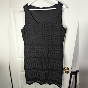 Tiana B black Sheath Lace Dress sleeveless size XL